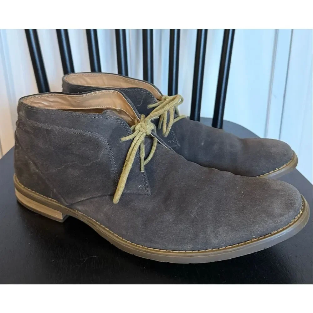 Calvin Klein Wilson grey suede Chukka boot shoe size 12